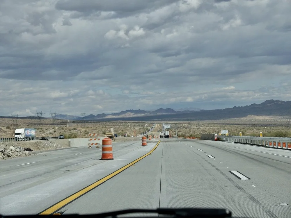  So we drove CA 10 to the Cottonwood entrance to see what there was along the way.  Straight ahead are the The Palen Mountains, Palen Dry Lake &amp; Sand Dunes in the B.L.M. Palen/McCoy Wilderness Area. To the right is the beginning of the Chuckwalla