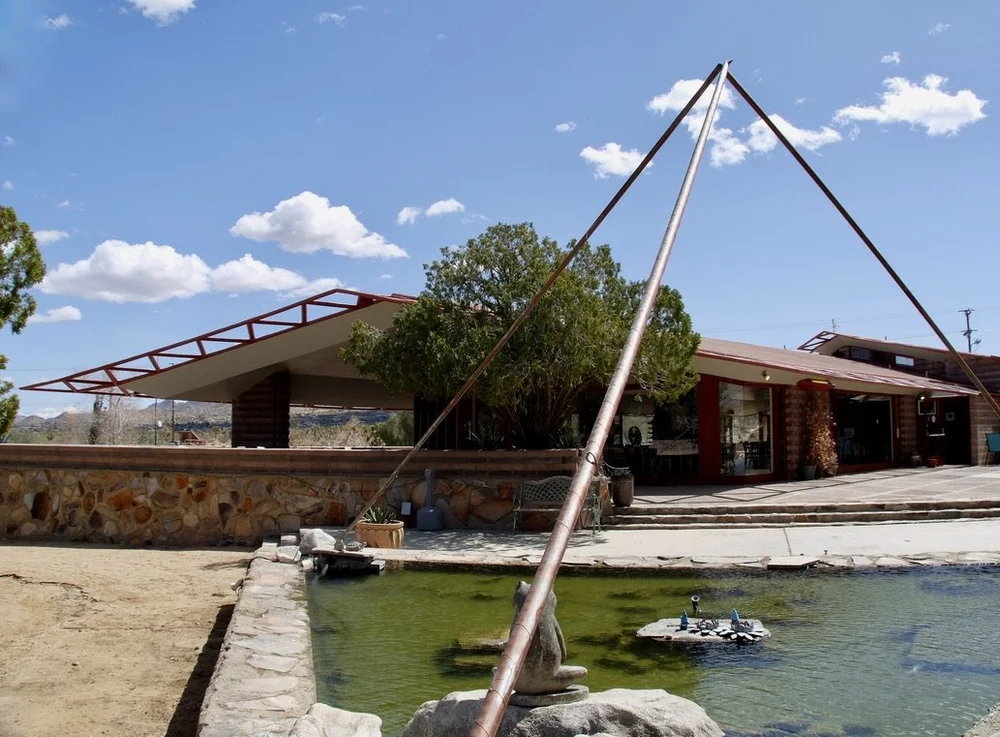 The ca. 1956 Cafeteria building by Lloyd Wright.