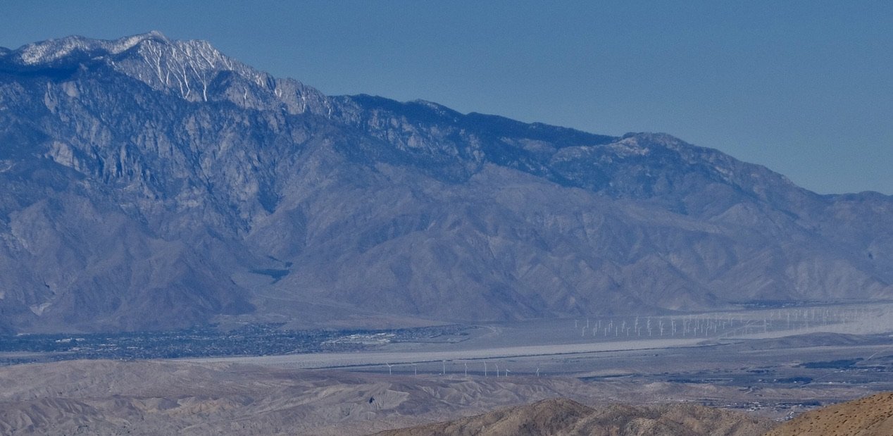 Palm Springs & the wind turbines that provide power.