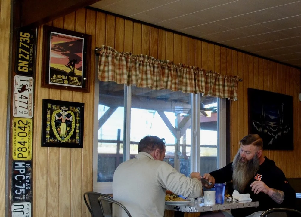  JT Country Kitchen.  They were discussing business.  Note the framed Byrds album "Sweetheart of the Rodeo." 