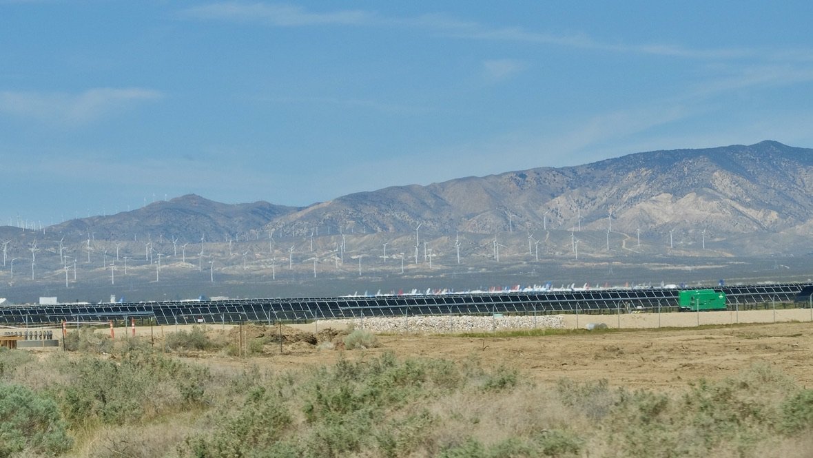 Solar power too. And look, peeking out, airplanes.