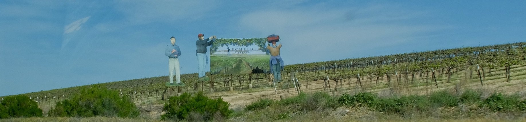 US 101 N. - “Family-owned and operated, Scheid Family Wines farms over 3,000 acres of vineyards along a 70-mile spread of the Salinas Valley. Our state-of-the-art winery located just off Highway 101 in Greenfield, California is 100% powered by ren