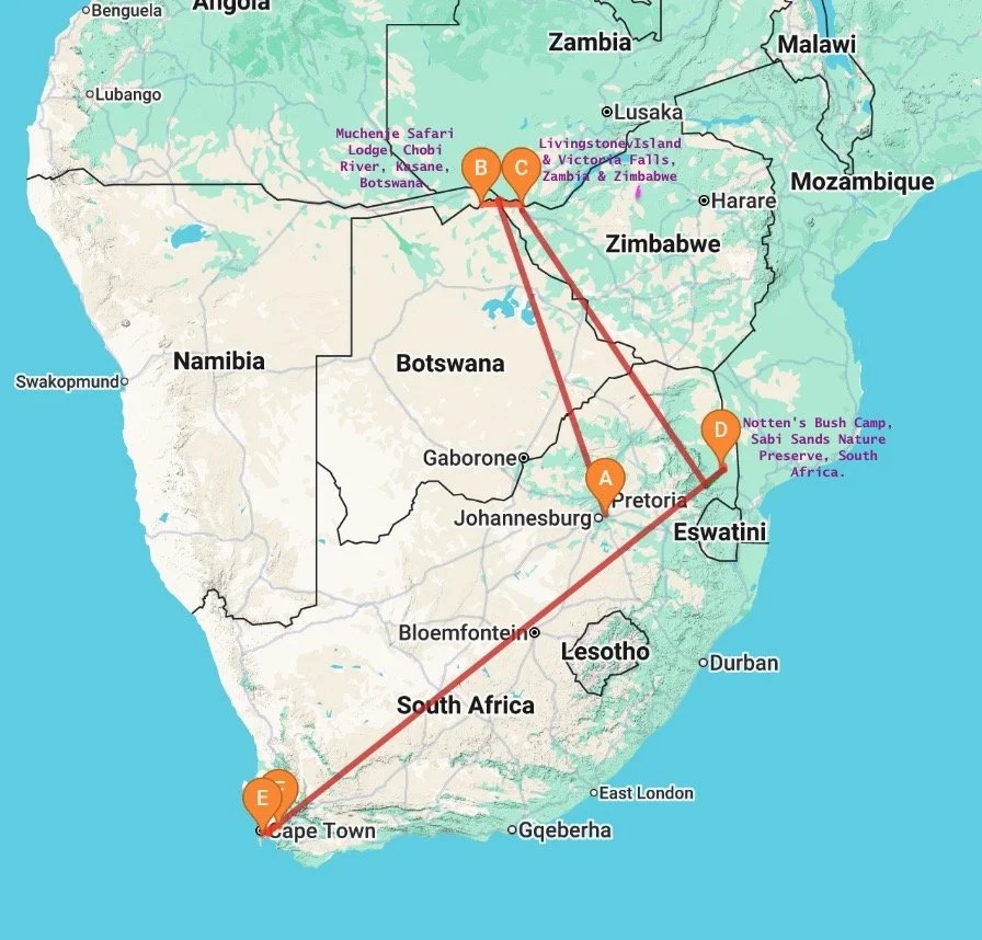 Itinerary Southern Africa Adventure November 2025