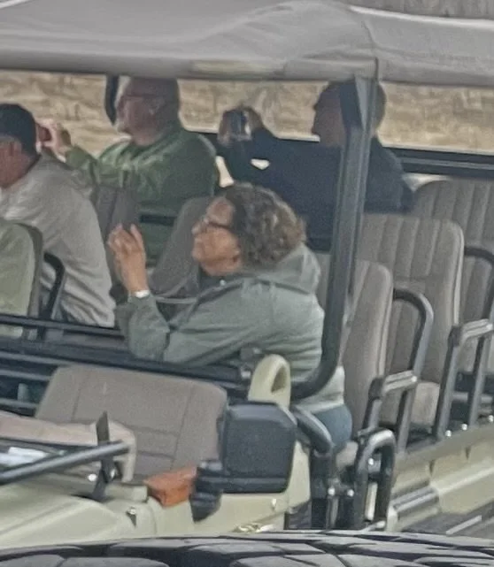  iPhone photo by Nomi of another Land Cruiser of tourists photographing a pride of lions with their iPhones. 