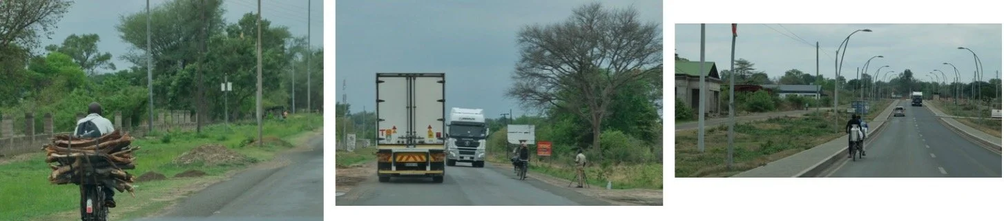  Bicycles are not for recreation on A33 Botswana. 