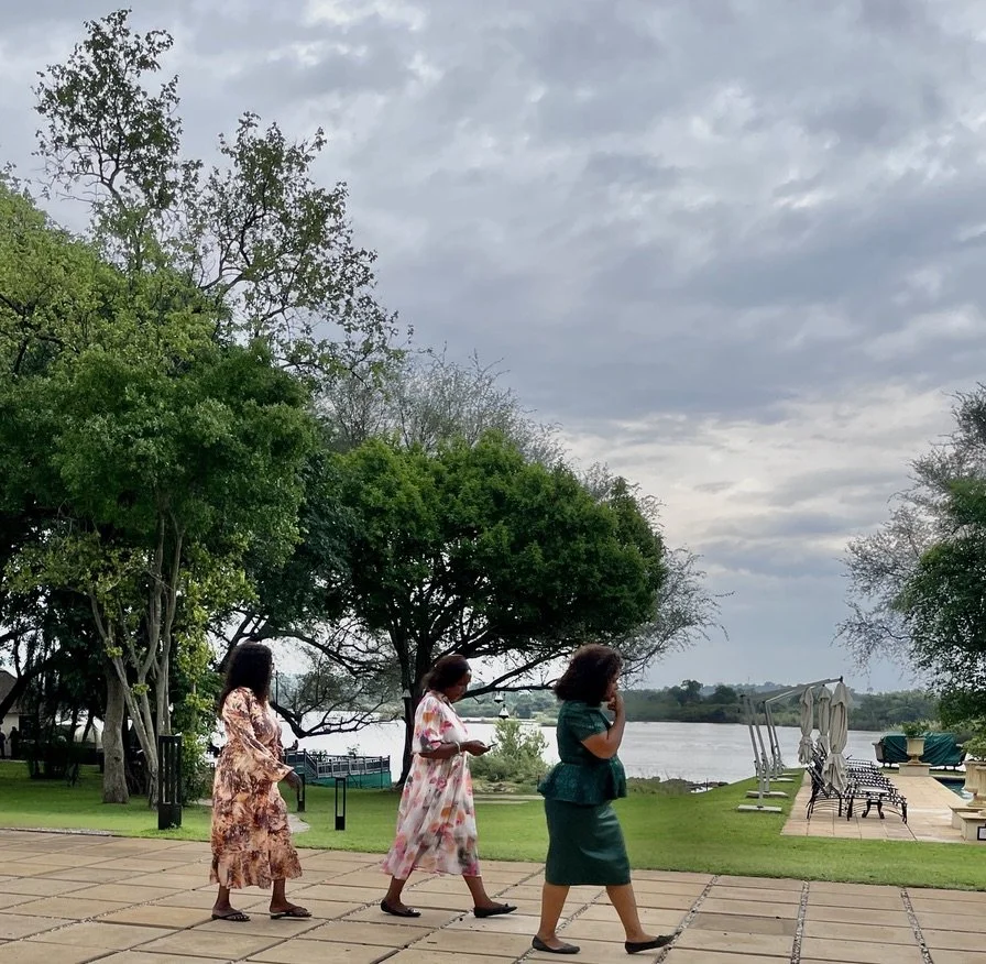  Guests at this upscale hotel (I think the Palm River Hotel) on the Zambezi River.  