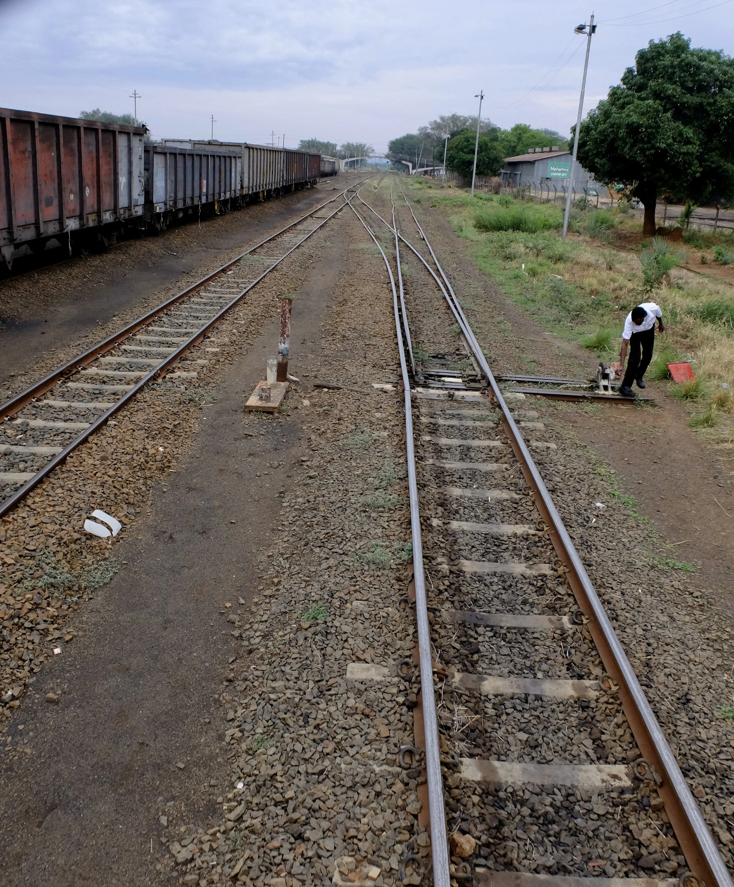  This is the rail line that Cecil Rhodes envisioned  going from Cape Town to Cairo. At his death, it had made it to Mafeking, Botswana.   Victoria Falls Royal Steam Train Dinner. 