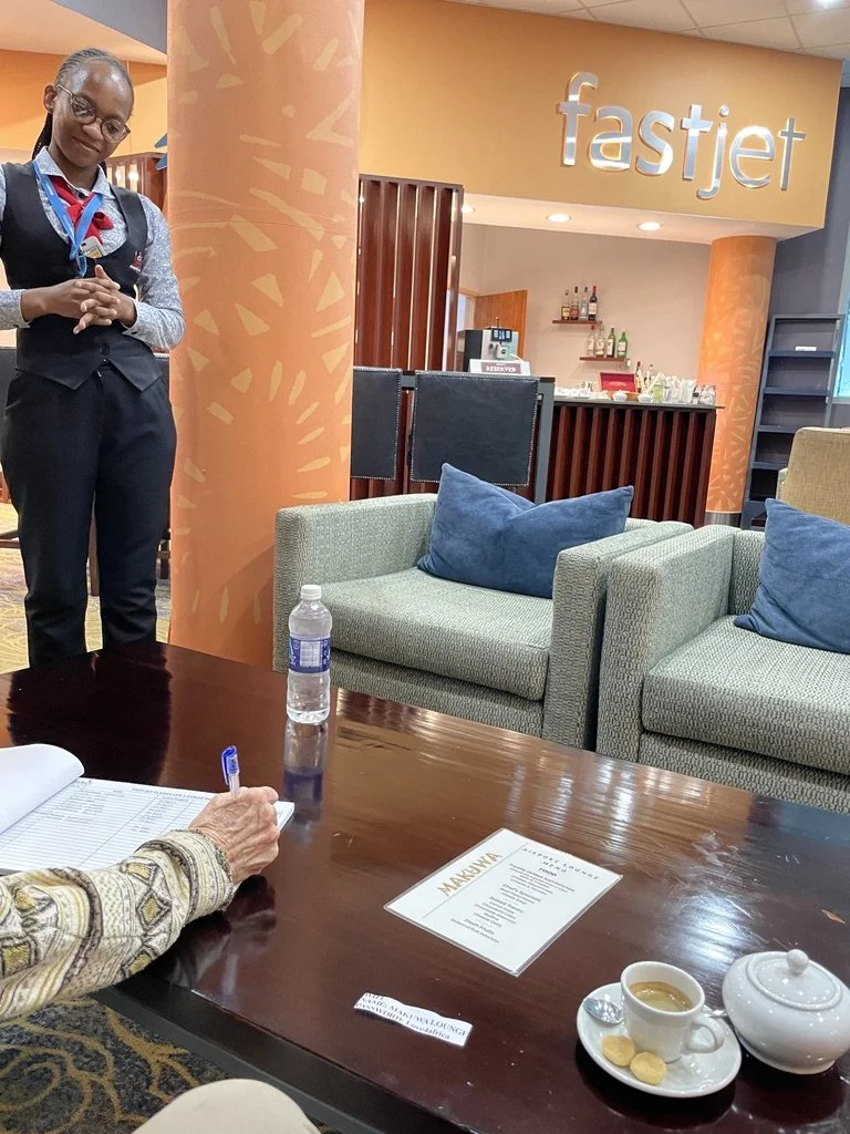  FASTJET Makuwa Lounge in Victoria Falls Airport as we waited for out flight to Kruger Mpumalanga Internat'l Airport. 