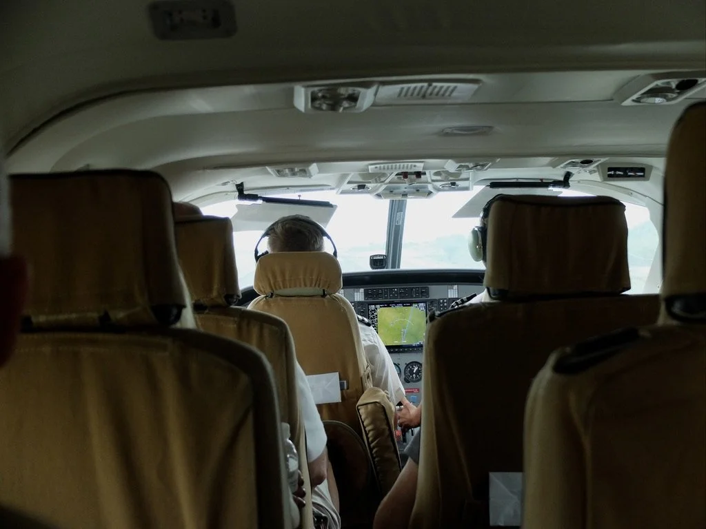  In our Federal Air flight 12 seater single prop plane to Skukuza Airport Kruger Nat'l Park. 