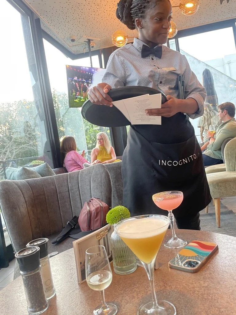  We saw our first rugby match here; Wales vs. Japan.    INCOGNITO in the Alphen Boutique Hotel, Cape Town, South Africa. 