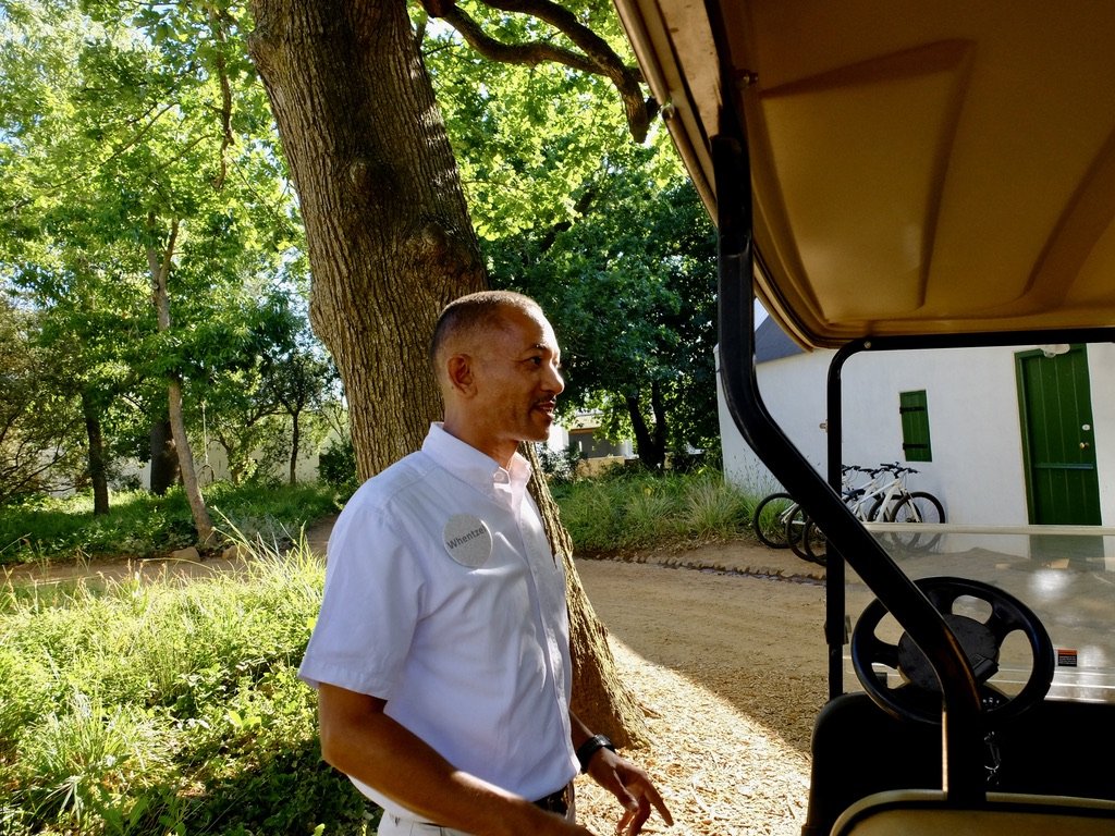  Whentzel, one of the many lovely, well-trained staff at the Farm Hotel who made sure that we were carefully, well-taken care off.  I sure wanted to take off &amp; explore the grounds on one of these bicycles.  But alas, I enjoyed the golf cart exper