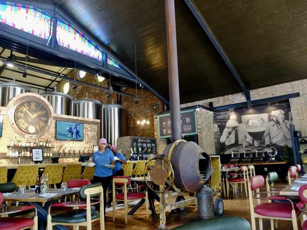  We watched a cricket match at Hey Joe Belgian Inspired Brewing Co.   Franschhoek, Western Cape.   