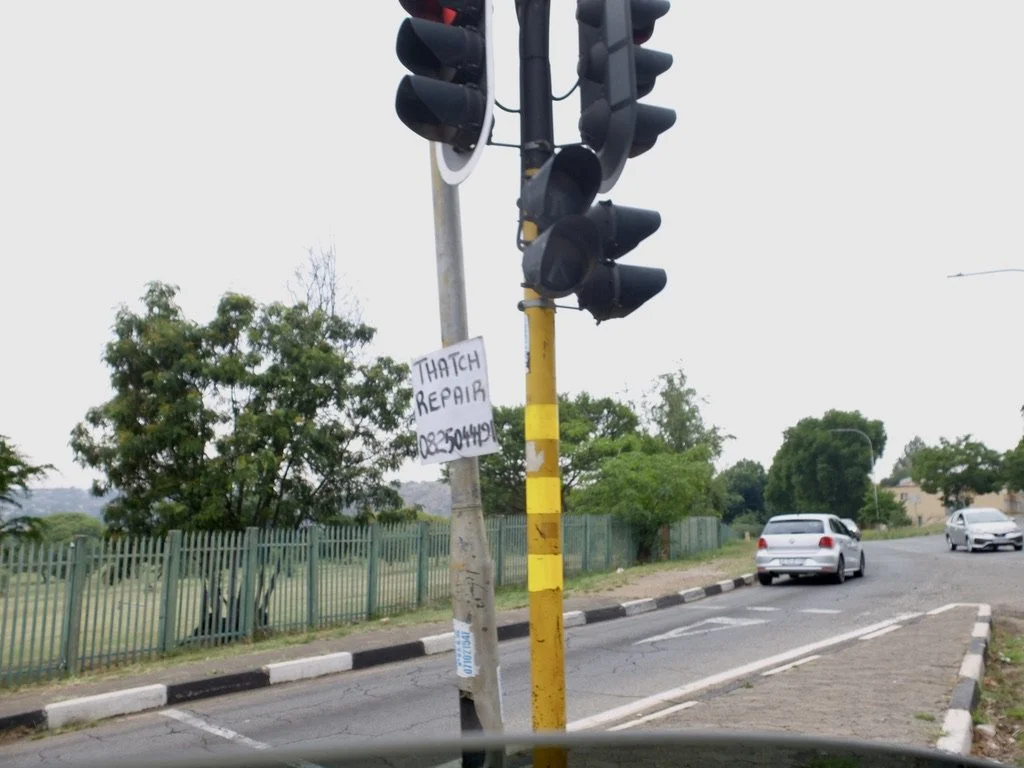 When I noticed this hand lettered sign I knew that I wasn’t in Kansas anymore!  Joburg, ZA. 