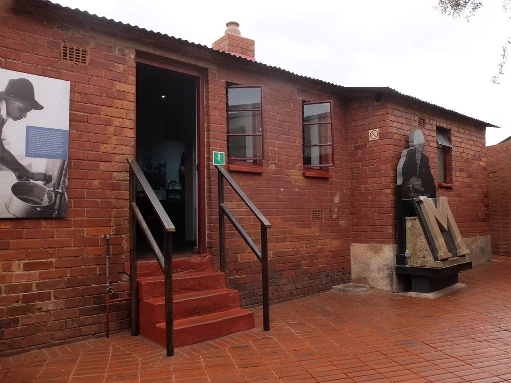  “The Nelson Mandela National Museum, commonly referred to as Mandela House, ( https://www.mandelahouse.com/ ) is the house on Vilakazi Street, Orlando West, Soweto, South Africa, where Nelson Mandela lived from 1946 to 1962”  It  a short drive from 