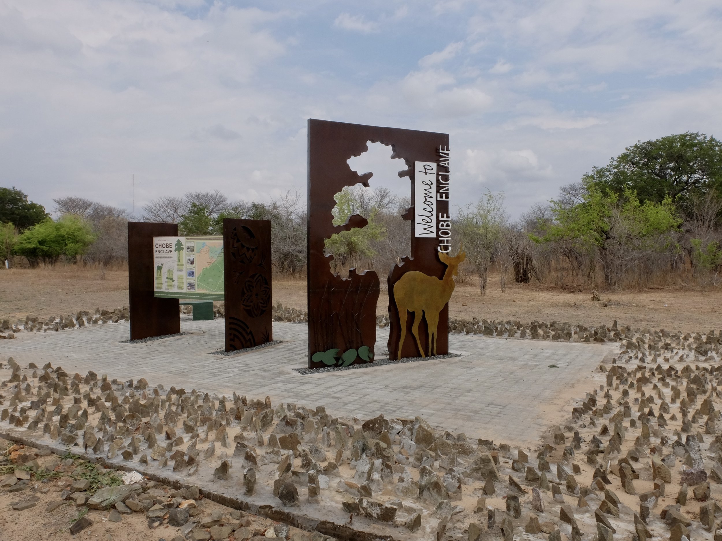  Trip to the Chobi Enclave &amp; Mabela village.  The rocks keep elephants off. 