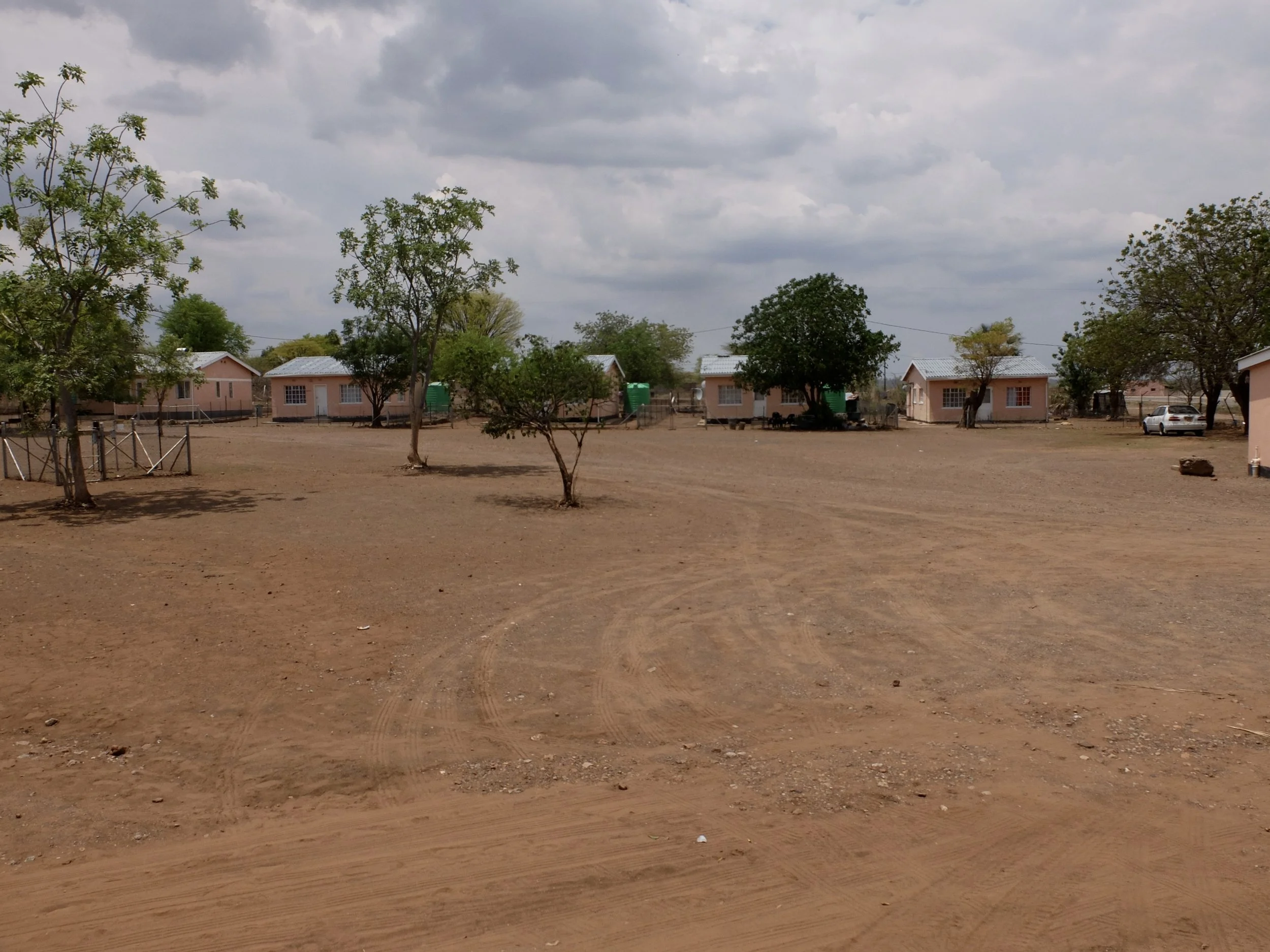  On campus, teacher housing at Mabela Primary School. 