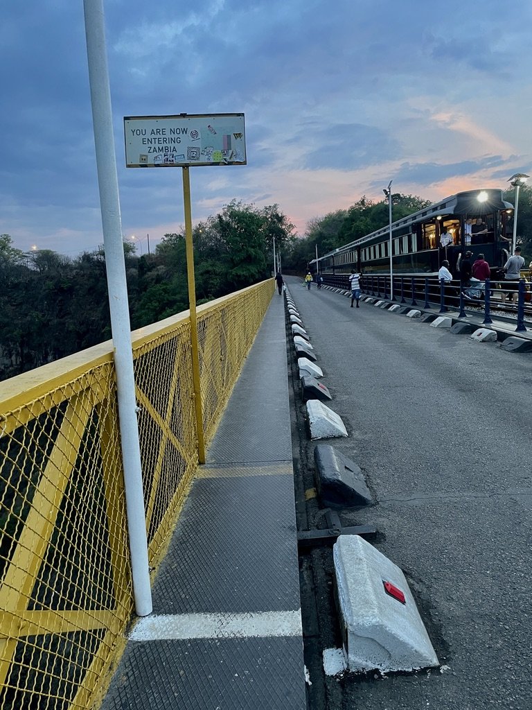  A few feet of "No Man's Land" between Zambia &amp; Zimbabwe. 