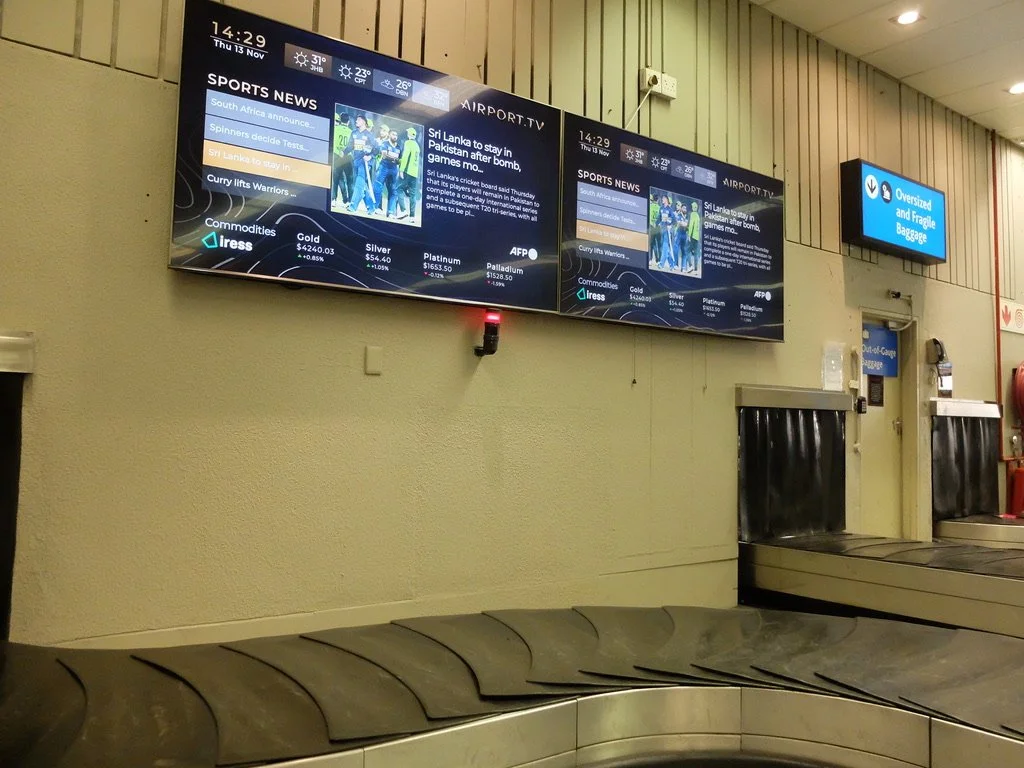  You can’t escape home at the Cape Town Airport where we found out that “Curry lifts the Warriors…”  