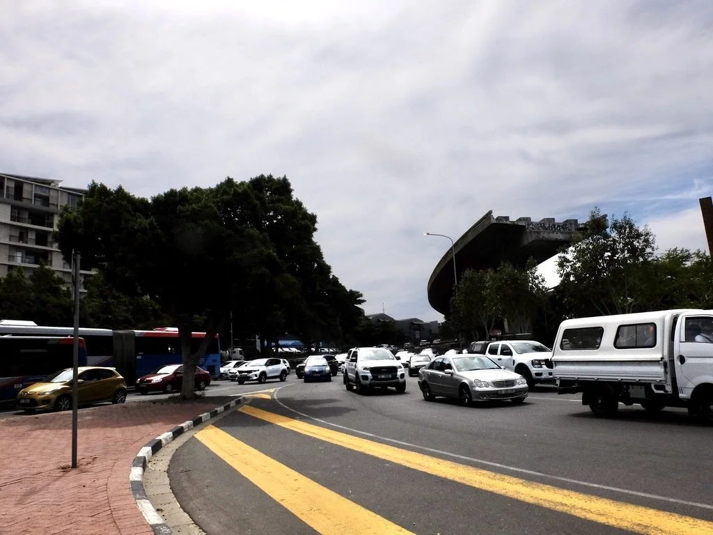  Freeway ramp to nowhere at the waterfront.  Cape Town Eats Tour with Karen Schmidt. 