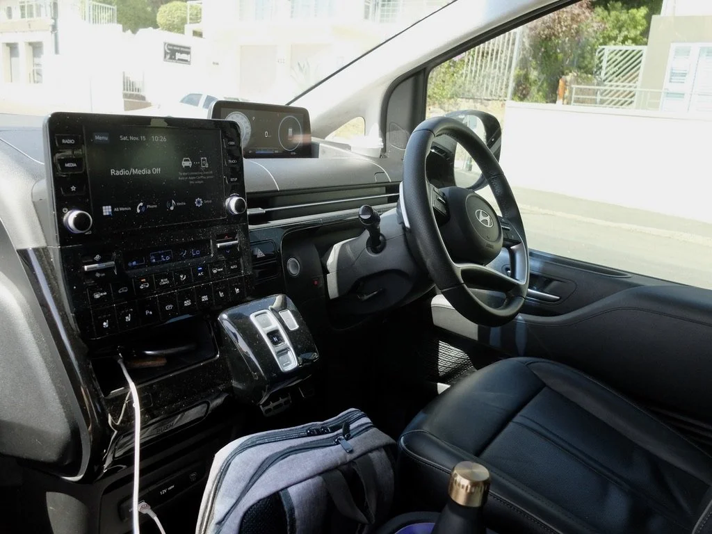  The Hyundai Staria that Howie drove was really comfortable, especially for my recuperating left leg.  It’s not available in the USA.  Once Howie realized my photographic passion, he made sure the windows were always pristine &amp; was accommodating 