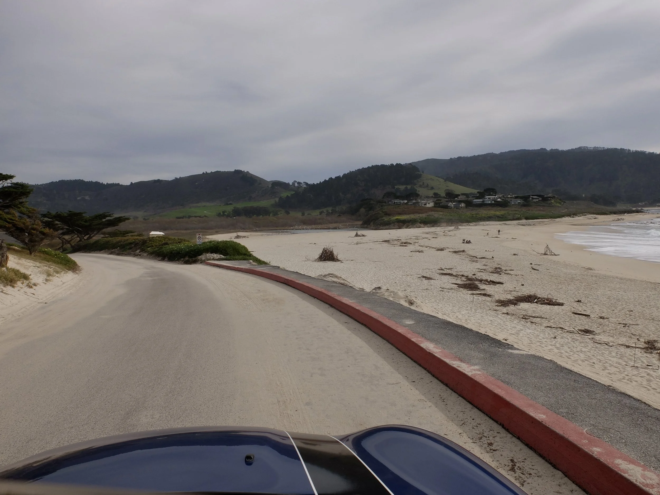  The were a lot of contractors working on houses along Ocean View Blvd., in Carmel-by-the-Sea.  This low lying area must have been hit hard by a recent storm. 