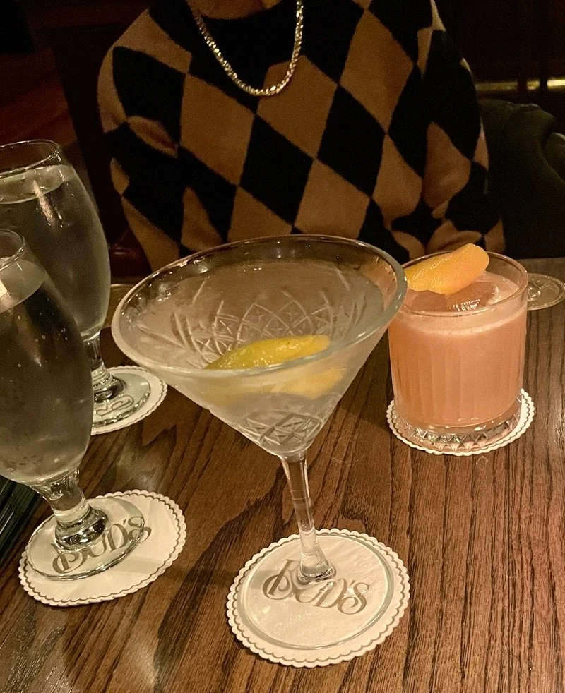  The La Playa Hotel, Carmel.   A friend had told us about jazz at Bud’s Bar in the La Playa Hotel, Carmel.  I refrained from Tylenol for 24 hours so I could enjoy a cocktail.                  BUD'S MARTINI  GIN, VODKA, LILLET An old standard if there