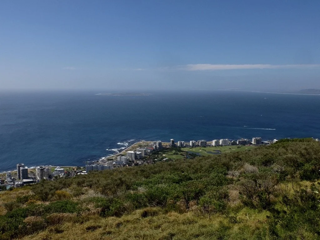  Seen from atop Signal Hill, Three Anchor Bay neighborhood of Cape Town. 