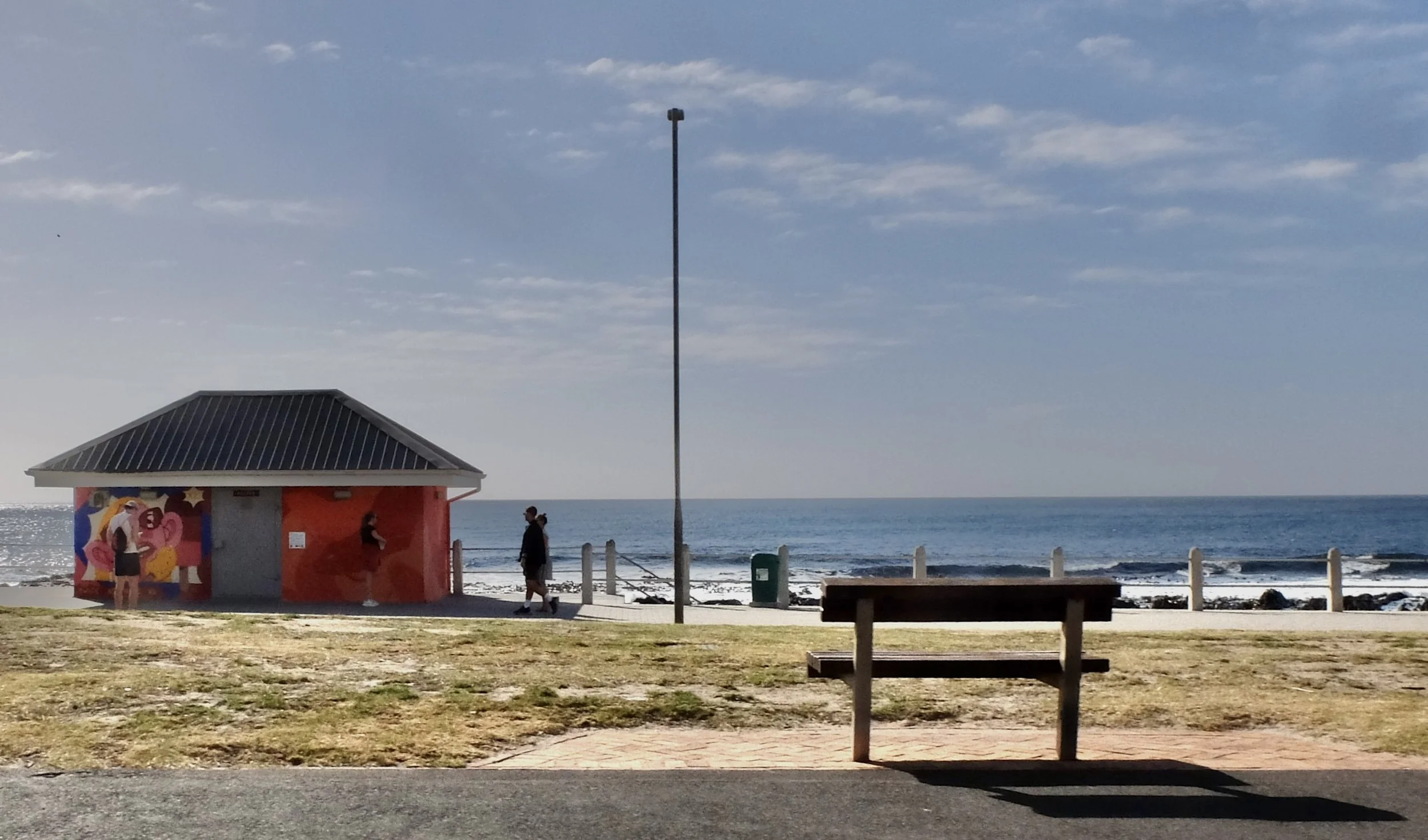  Driving along Beach Road on Moiulle Point.  