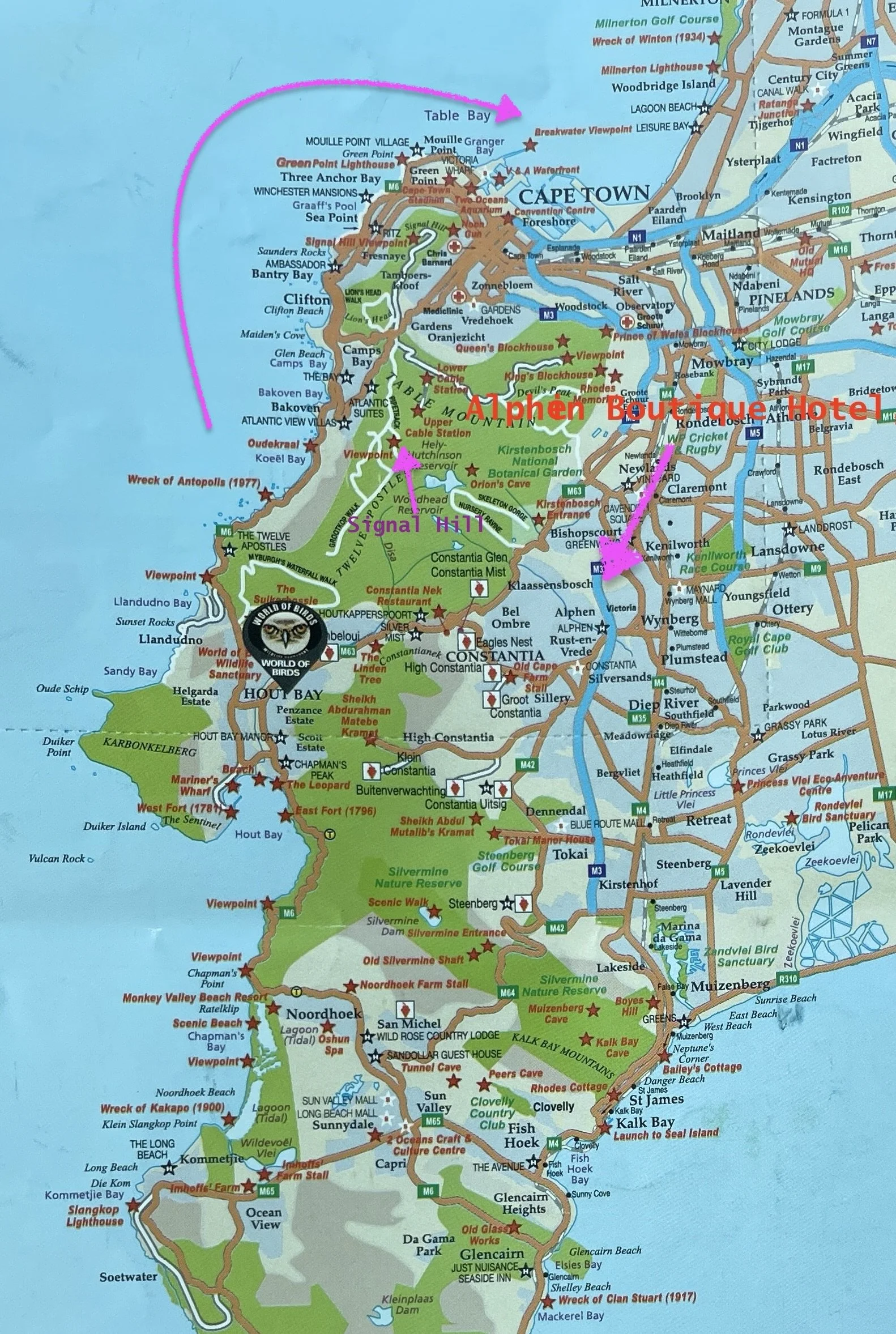  We drove  up north towards Cape Town’s downtown.  First up to Signal Hill for a view… 