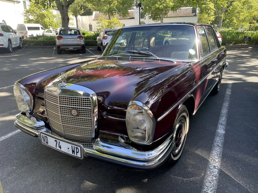  I appreciate vintage automobiles &amp; this 1970’s beauty was in front of the restaurant entrance to admire &amp; make me smile before breakfast.   Only a damaged reflector.  Likely, it’s irreplaceable.  