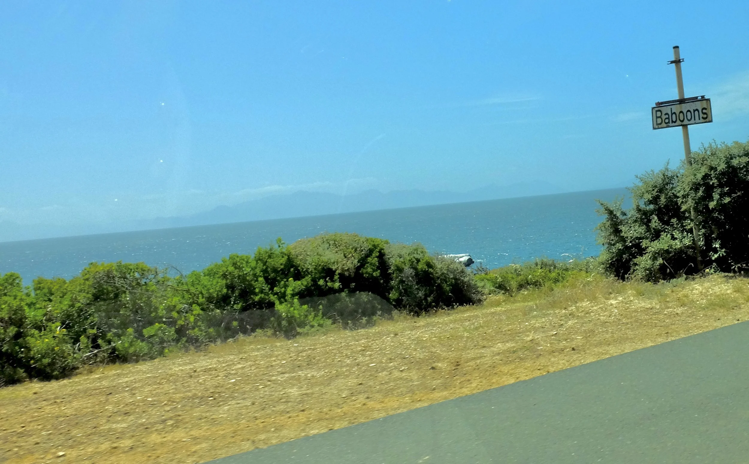  Continuing down the False Bay (Western shore of the Cape) we saw this old sign &amp; wondered. 