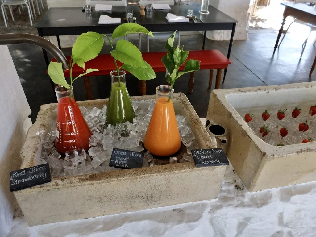   I tried the strawberry.    Breakfast at the Babylonstoren Farm Hotel. 