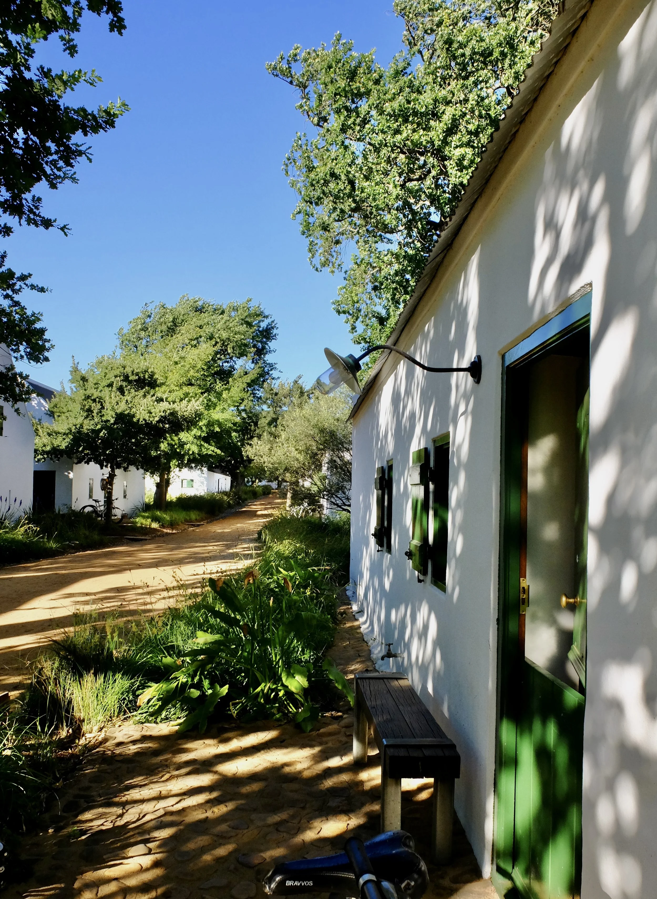 This was our cottage, closest to the main building of the Babylonstoren Farm Hotel, Babylonstoren Road, Franschhoek, South Africa.  Ca. 1600's Garden Cottages were recently torn down to the foundations.  They salvaged all the shutters &amp; hardware