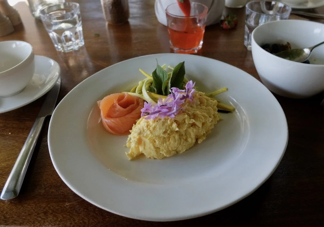  …a person could order eggs. etc.   Here’s that delicious “melt in your mouth smoked salmon trout” again. 