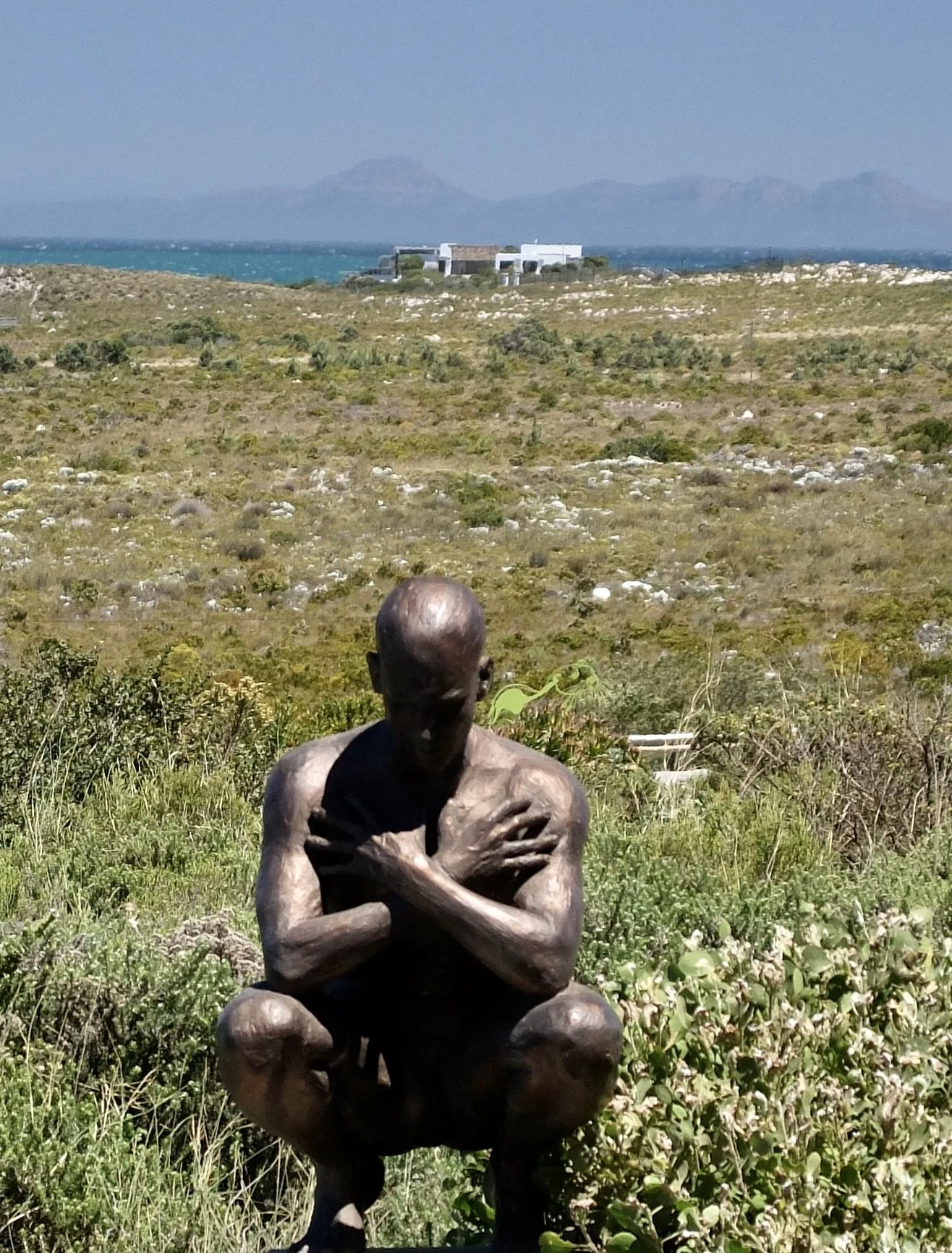  We were all ready for a coffee.  There was an isolated art gallery &amp; coffee shop along the way.  It was closed.  This sculpture can be yours for R 365, 268 (VAT Inclusive). That’s about $23,000 not including the Pringle Bay setting. 