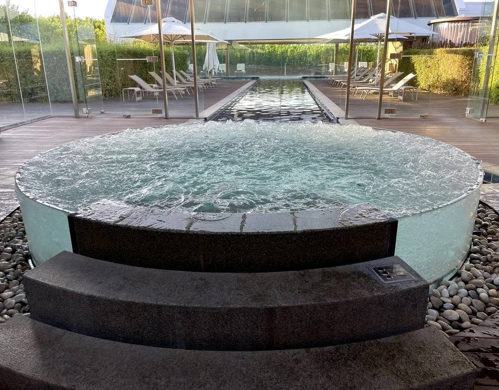  From here, I walked over to the Garden Restaurant &amp; then returned.   We were “killing time” until Howie picked us up for drive to the Cape Town International Airport.  Babylonstoren Farm Hotel. 