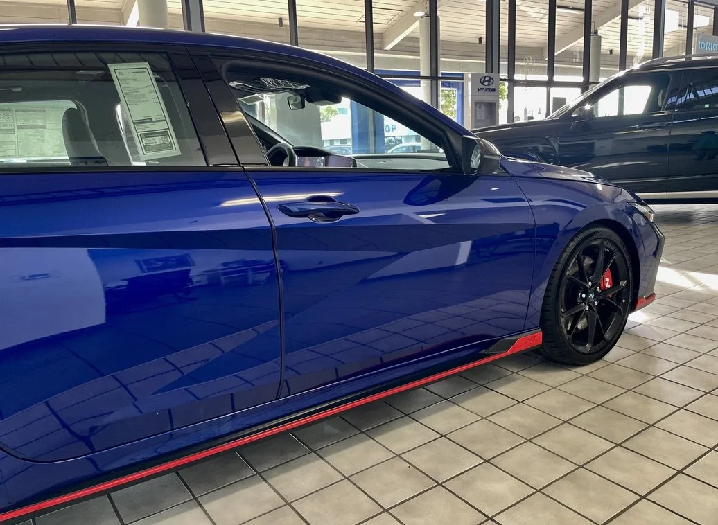  At  Hanlees Hilltop Hyunda i.    I was attracted to the color, styling &amp; power.  For a 79+ y.o. to get in &amp; out of the non-electric bucket seats was an ordeal.  I should have given it a test drive.  “ N  has gone electric with the 2025 IONIQ