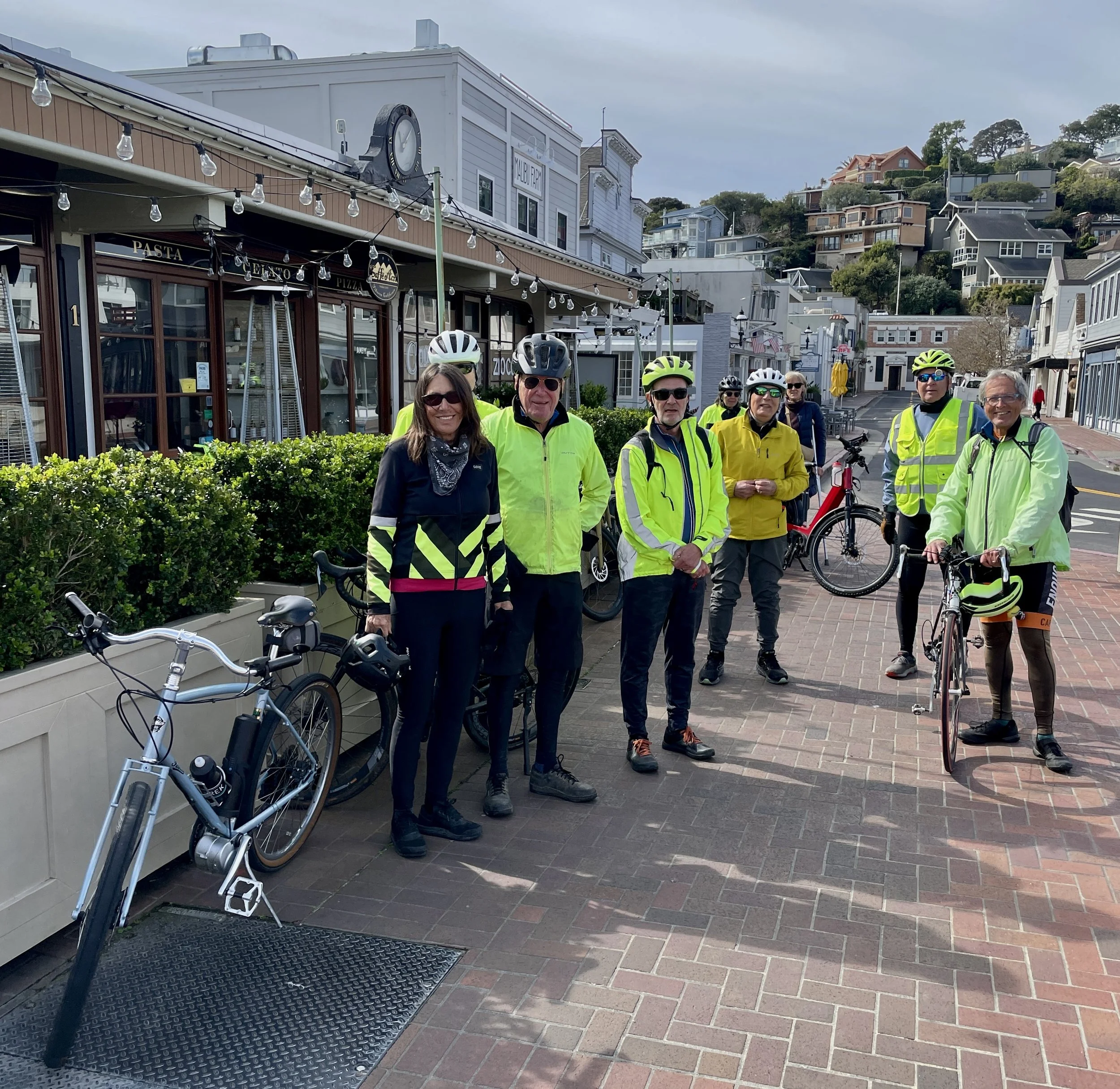  I met the Old Spokes at Cafe Acri in Tiburon. 