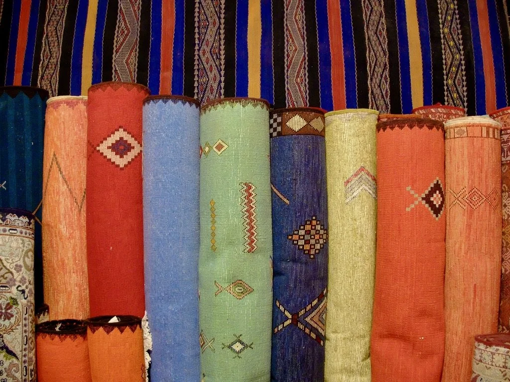  A carpet souk in the Medina, Fes, Morocco. FujiFilm X 30. 