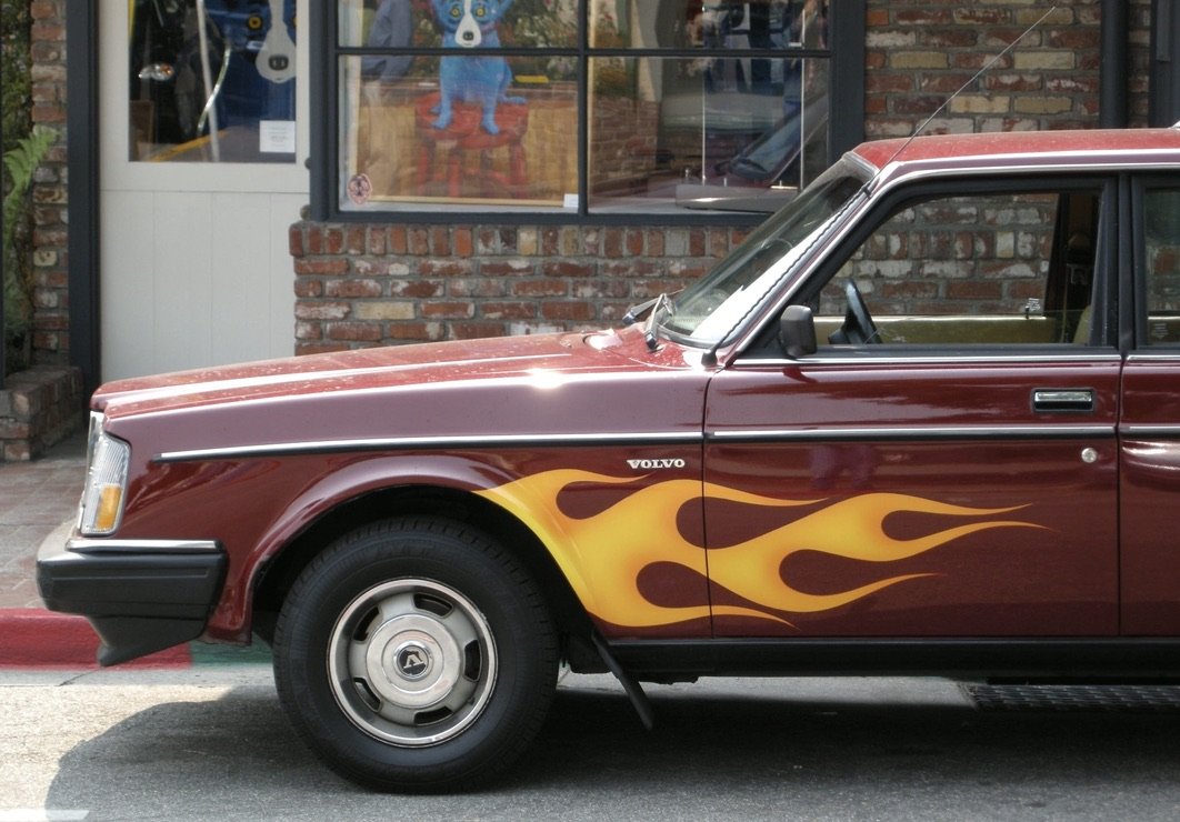  Carmel-By-the Sea on the Monterey Peninsula in California is known for many vintage &amp; exotic cars but I didn’t expect to see this flame. 