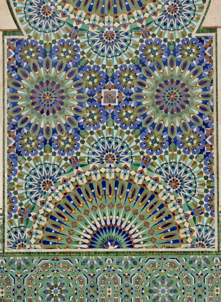  The King Hassan II mosque in  Casablanca ,  Morocco . 