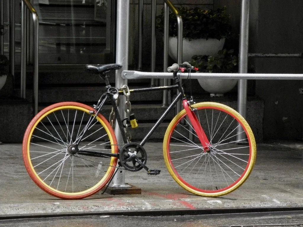  Bicycle in Manhattan. 