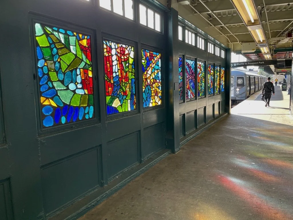  S Shuttle, Franklin Ave./Fulton St. Station. 