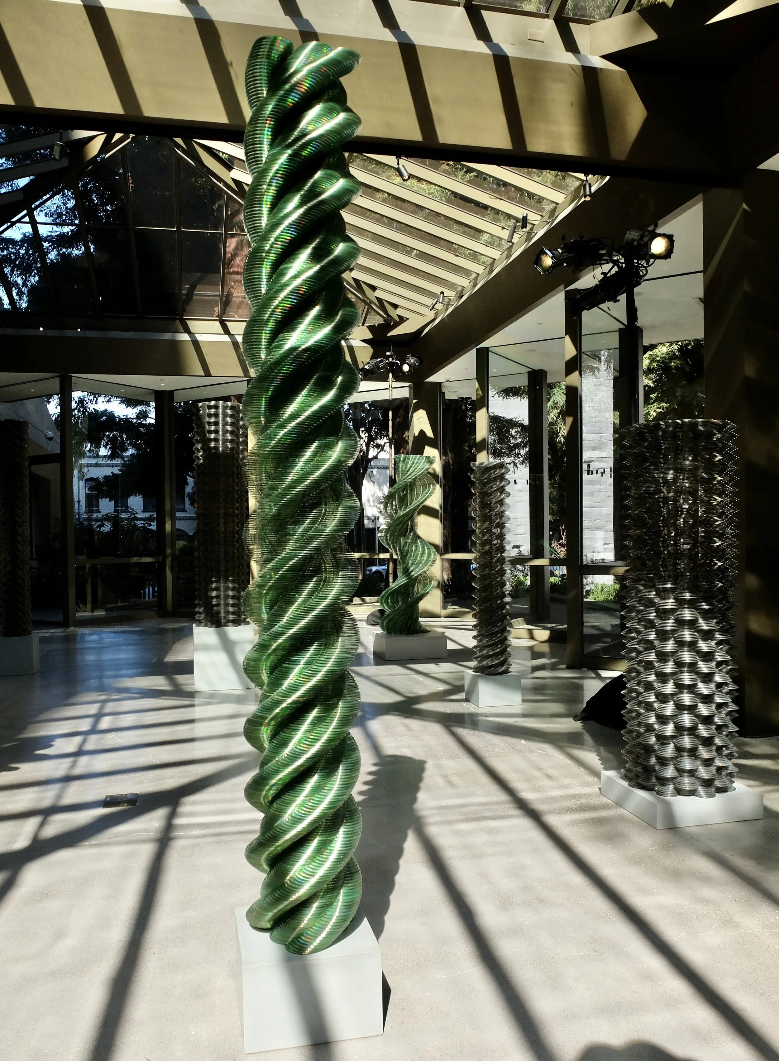   Transamerica PYRAMID ARTS - Tara Donovan STRAGEMS.  Transamerica Pyramid, Jackson Sq. San Francisco. 