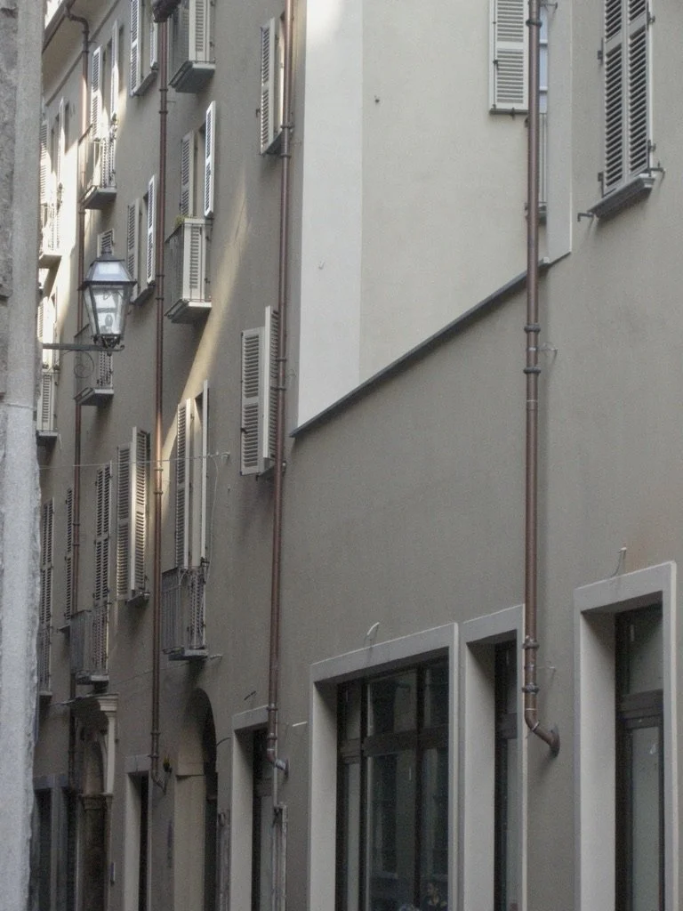  Beautiful copper ending into the wall.  Turin (Torino), Italy. 