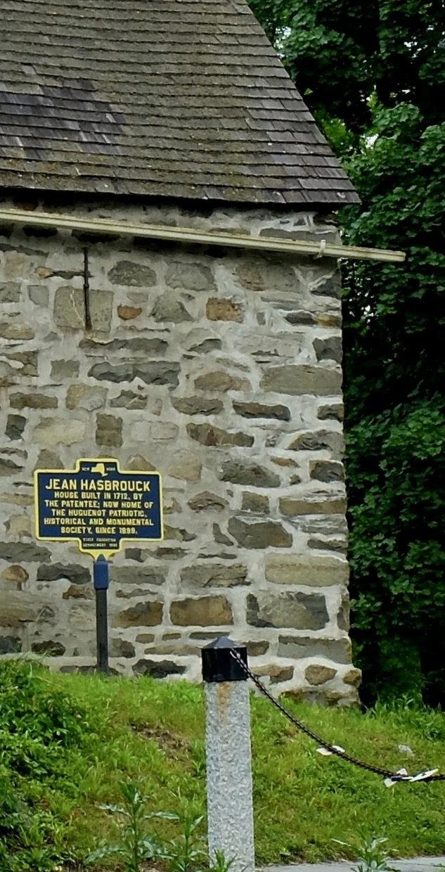  No downspout.  Historic Huegenot Street A Nat'l Historic Landmark. Hasbrouck House ca. 1712.  New Paltz, NY. 
