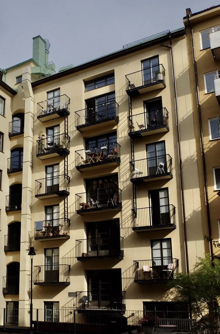  Now that's a long straight drop.  Stockholm, Sweden. 