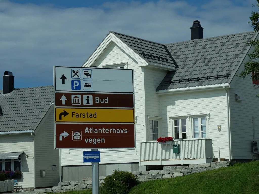  They have to keep the snow &amp; ice out of the gutters in the fishing village of Bud, Norway. 
