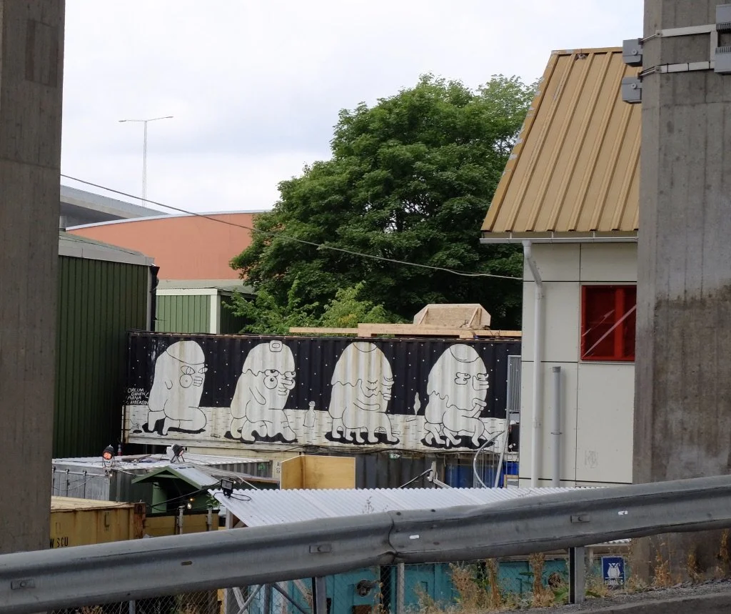  I couldn’t resist the graffiti adornment.  Stockholm, Sweden. 