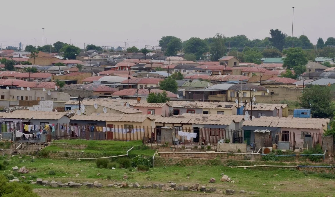  No gutters nor drain pipes in Soweto, Johannesburg, South Africa. 